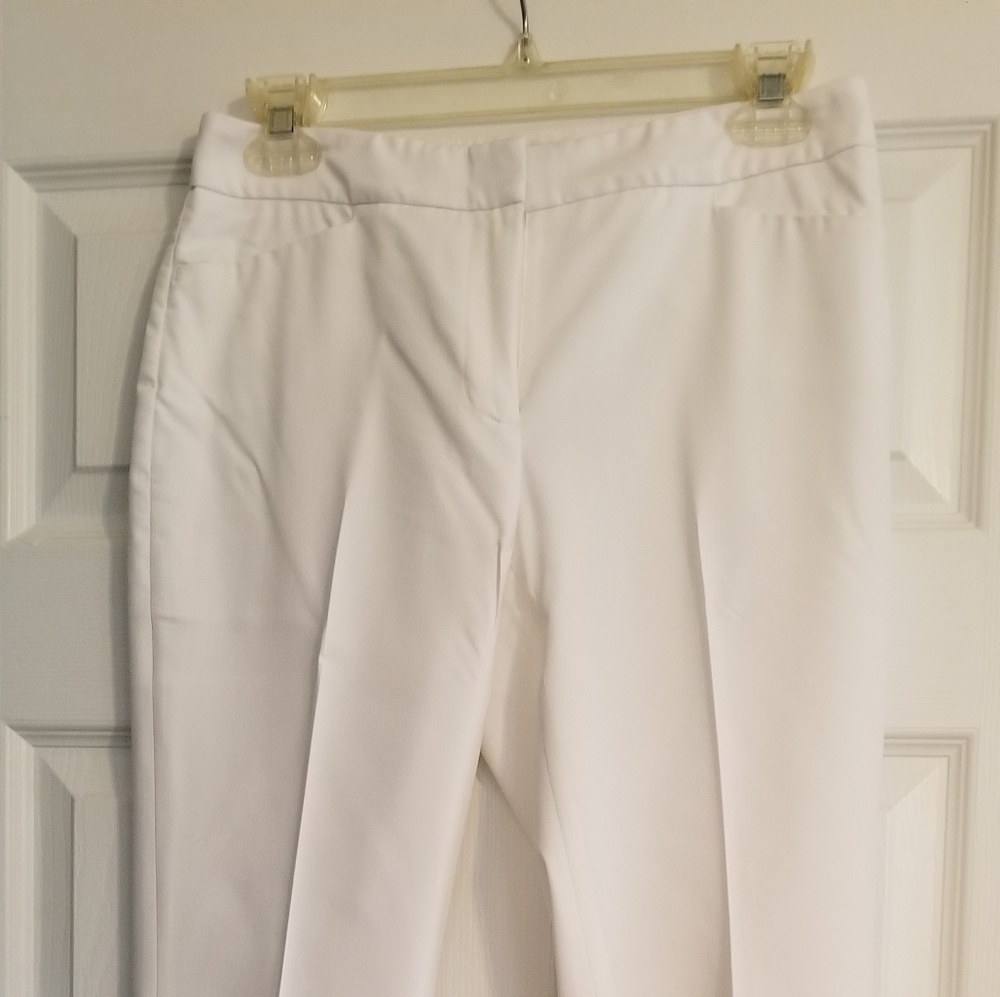 WHBM white trouser/pant bootcut 0S NWOT